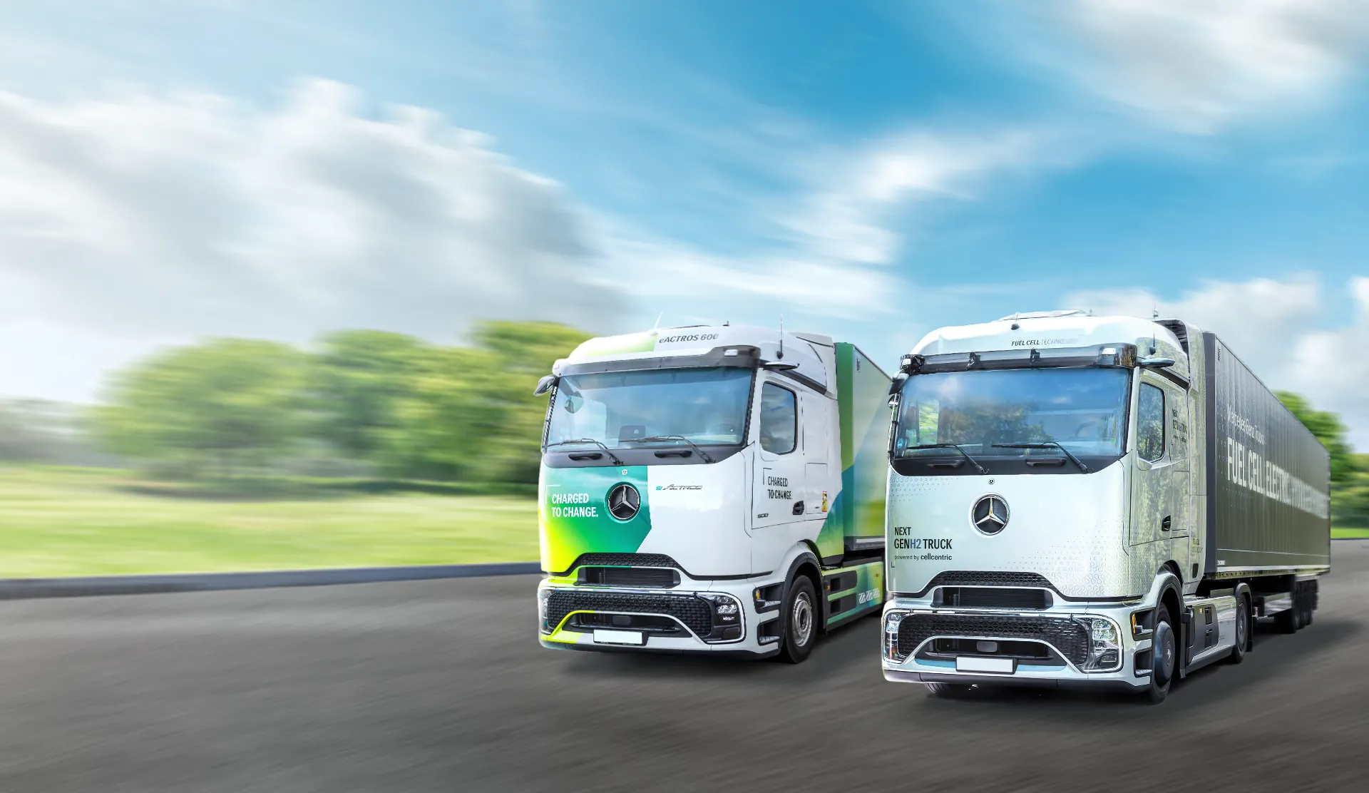 Zero-emission Mercedes-Benz trucks on the road